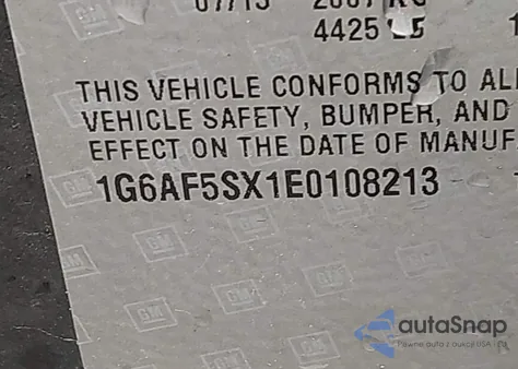 2014 Cadillac Ats Premium z USA, uszkodzony, nr VIN 1G6AF5SX1E0108213